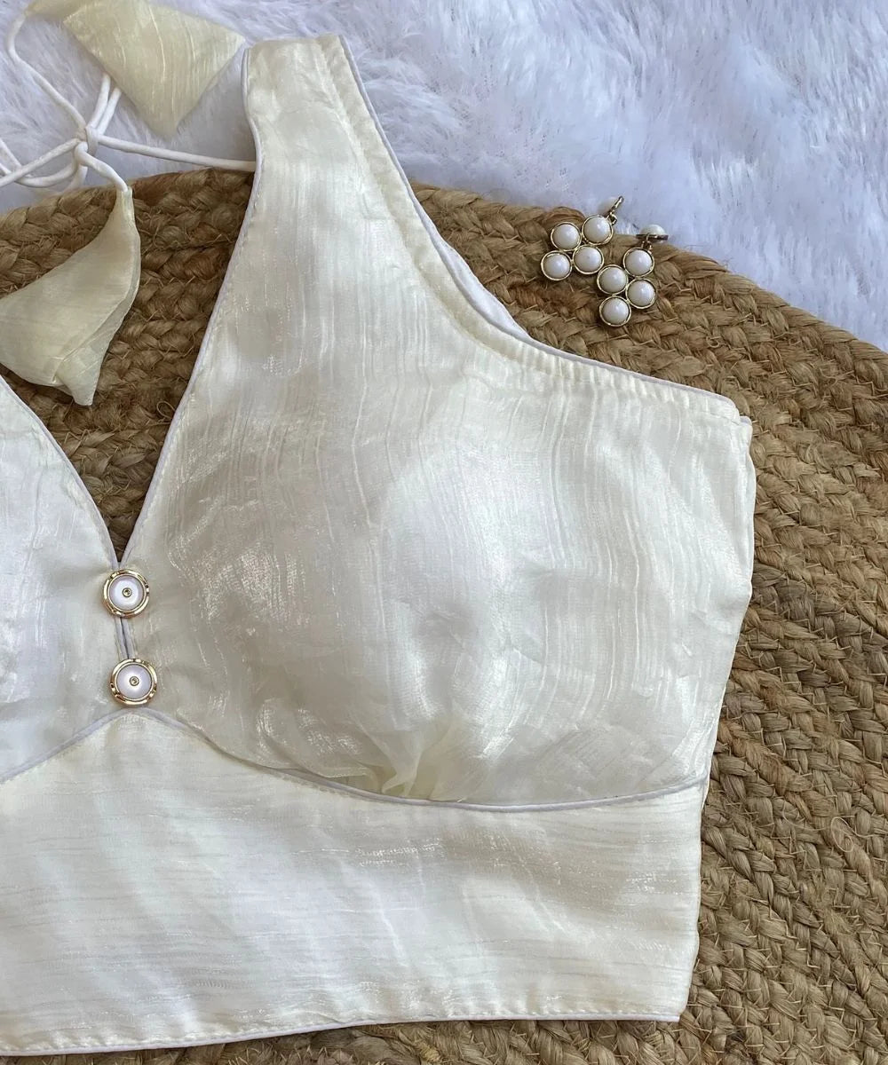 Snowy White Sleeveless Blouse