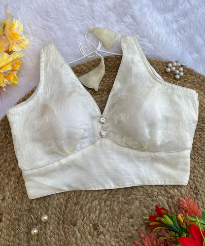 Snowy White Sleeveless Blouse