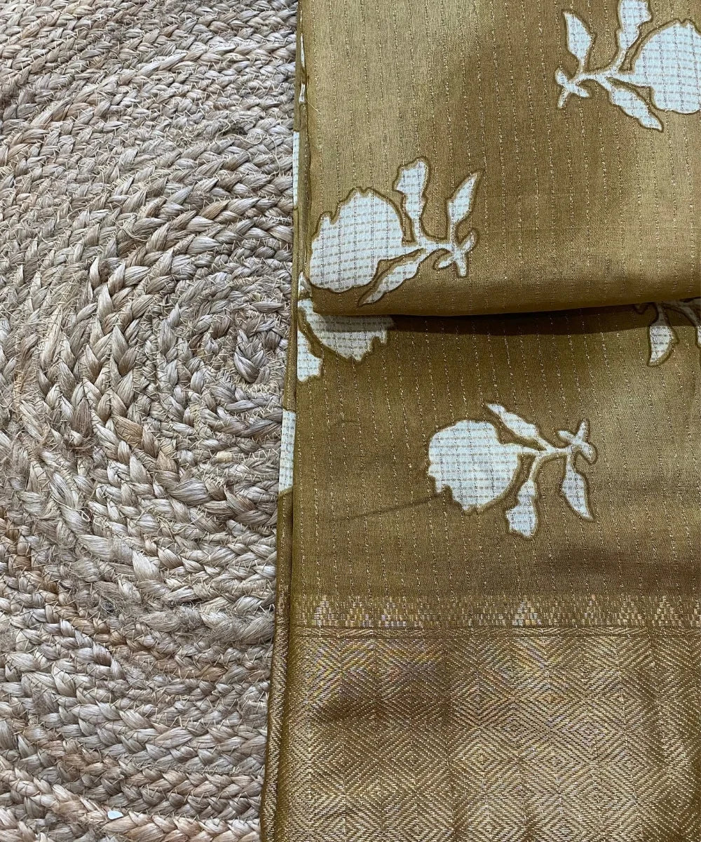 Golden Colored Party Wear Saree